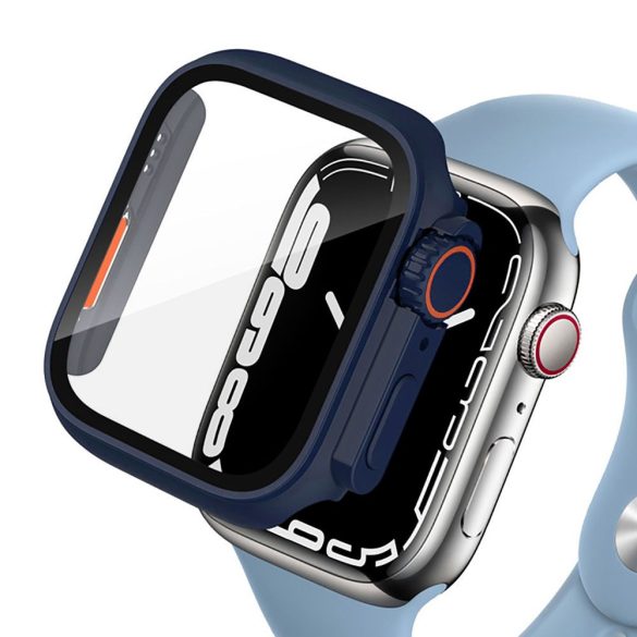 Tech-Protect Defense 360 Apple Watch 4/5/6/SE (44mm) kijelző+óravédő, sötétkék-narancssárga