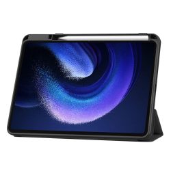   Tech-Protect Sc Pen Xiaomi Pad 6/6 Pro oldalra nyíló okos tok, érintőceruza tartóval, fekete