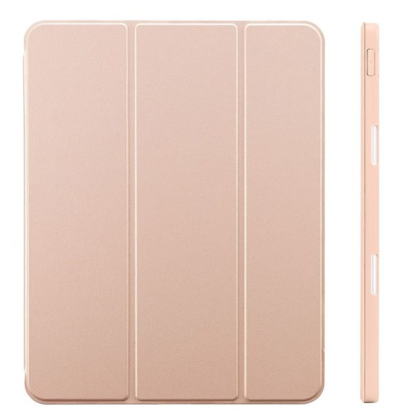 ESR Rebound Pencil iPad Pro 11" (2021) oldalra nyíló okos tok, érintőceruza tartóval, rozé arany