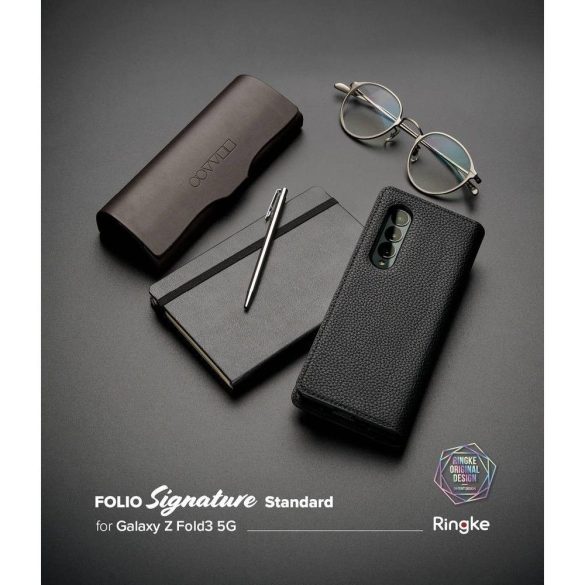 Ringke Signature Standard Samsung Galaxy Z Fold 3 oldalra nyíló tok, fekete