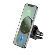   Hoco CA91 Magnetic Magsafe Vent Car Mount, Magsafe kompatibilis vezeték nélküli töltő és tartó, szellőzőrácsra, mágneses, 15W, fekete