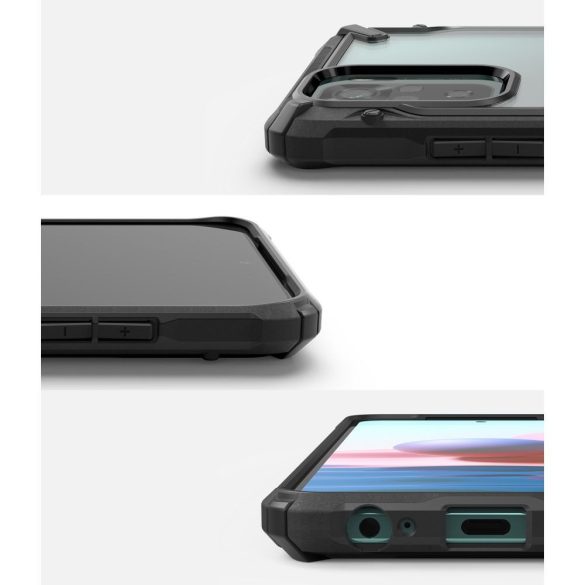 Ringke Fusion X Xiaomi Redmi Note 10/Note 10S hátlap, tok, fekete