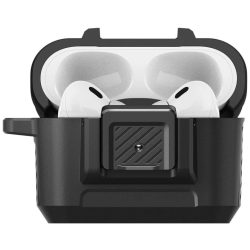 Spigen Lock Fit Airpods Pro 1/2  ütésálló tok, fekete