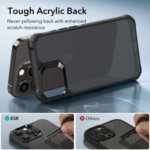 ESR Air Armor iPhone 15 Pro Max ütésálló hátlap, tok, átlátszó-fekete