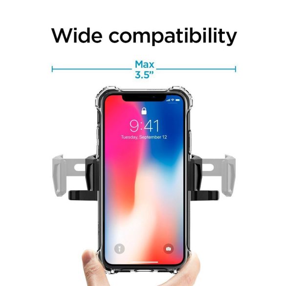 Spigen TMS24 Car Mount univerzális autós telefon tartó, max. 6-9 cm, CD nyílásba rögzíthető, fekete