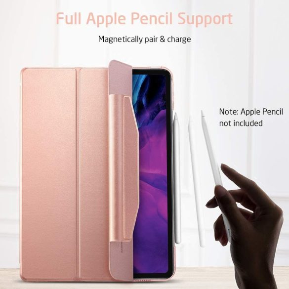 ESR Yippee iPad Pro 11 (2018/2020) oldalra nyíló okos tok, rozé arany