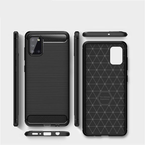 Tech-Protect Carbon Flexible Samsung Galaxy A31 hátlap, tok, fekete