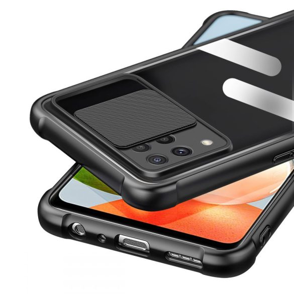 Tech-Protect Camshield Samsung Galaxy A22 hátlap, tok, fekete