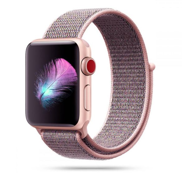 Tech-Protect Nylon Apple Watch 38/40mm nylon óraszíj, rózsaszín