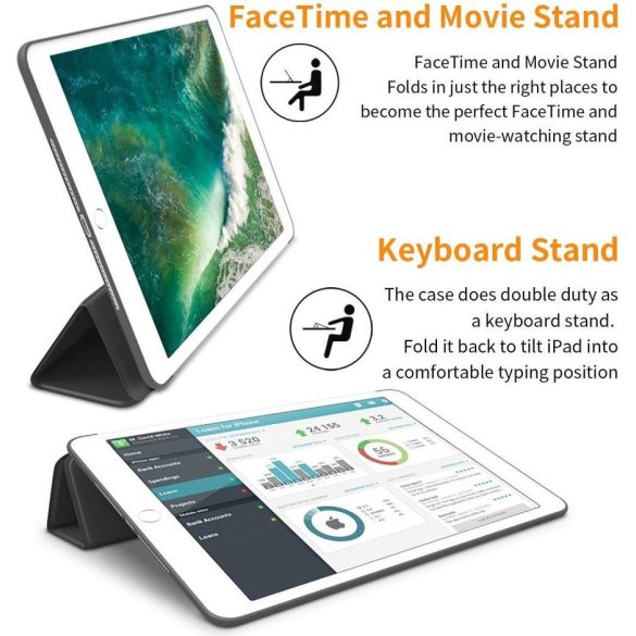 Tech-Protect Smartcase iPad Mini 1/2/3 oldalra nyíló okos tok, fekete