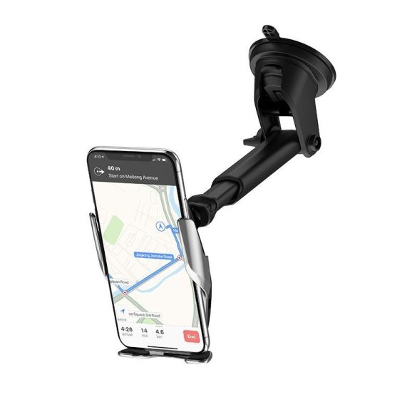 Hoco S14 Wireless charging infra érzékelős vezeték nélküli autós telefontartó műszerfalra, szélvédőre, szellőzőrácsra, arany