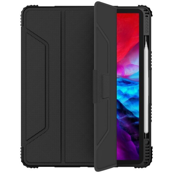 Nillkin Armor Leather iPad Pro 11 (2018/2020) oldalra nyíló okos tok, fekete