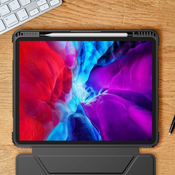 Nillkin Armor Leather iPad Pro 11 (2018/2020) oldalra nyíló okos tok, fekete