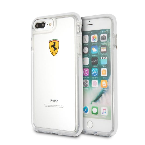 Ferrari iPhone 7 Plus SHOCKPROOF Hard Racing Shield (FEGLHCP7LTR) hátlap, tok, átlátszó