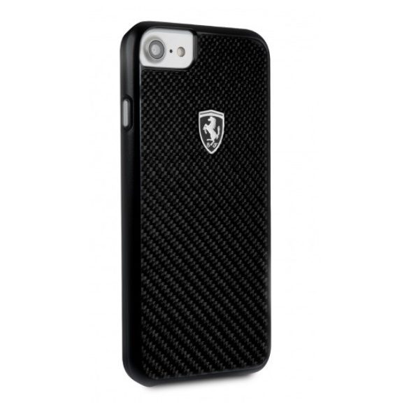 Ferrari Heritage iPhone 8 Carbon Fiber Hard (FEHCAHCI8BK) hátlap, tok, fekete