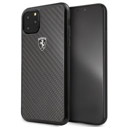   Ferrari Heritage iPhone 11 Pro Max Carbon Fiber Hard (FEHCAHCN65BK) hátlap, tok, fekete