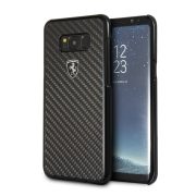   Ferrari Samsung Galaxy S8 Plus Heritage Real Carbon Hard (FEHCAHCS8LBK) hátlap, tok, fekete