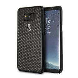   Ferrari Samsung Galaxy S8 Plus Heritage Real Carbon Hard (FEHCAHCS8LBK) hátlap, tok, fekete