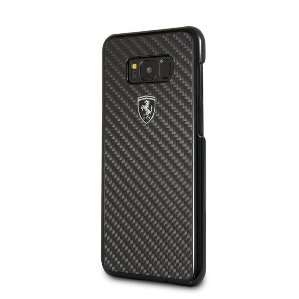 Ferrari Samsung Galaxy S8 Plus Heritage Real Carbon Hard (FEHCAHCS8LBK) hátlap, tok, fekete