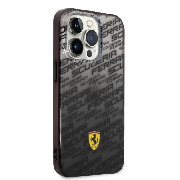 Ferrari iPhone 14 Pro Gradient Allover (FEHCP14LEAOK) hátlap, tok, fekete