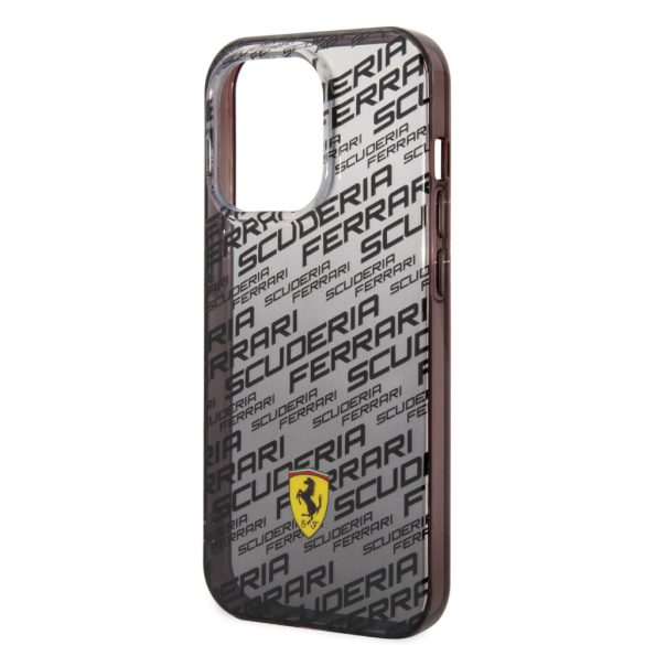 Ferrari iPhone 14 Pro Gradient Allover (FEHCP14LEAOK) hátlap, tok, fekete