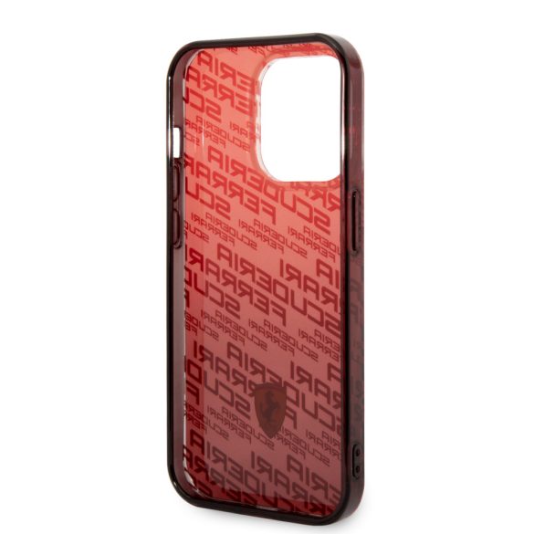 Ferrari iPhone 14 Pro Max Gradient Allover (FEHCP14XEAOR) hátlap, tok, piros