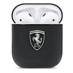 Ferrari Airpods Off Track valódi bőr tok, fekete