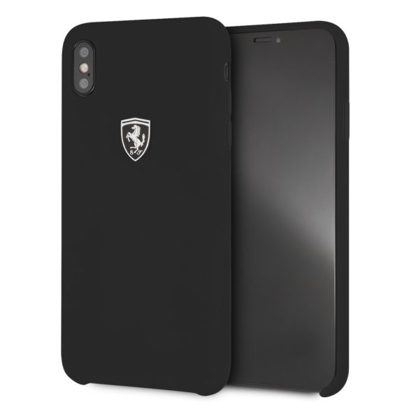 Ferrari iPhone XS Max Off Track Silicone (FEOSIHCI65BK) hátlap, tok, fekete