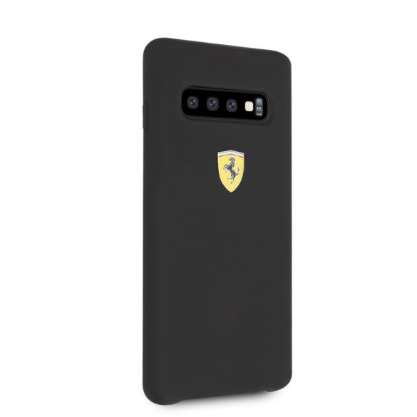 Ferrari Samsung Galaxy S10 Urban SF Silicon (FESSIHCS10BK) hátlap, tok, fekete