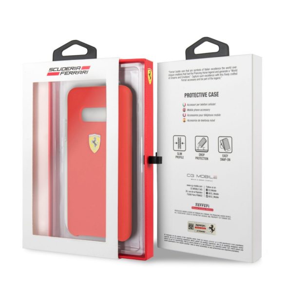 Ferrari Samsung Galaxy S10e Urban SF Silicone (FESSIHCS10LRE) hátlap, tok, piros