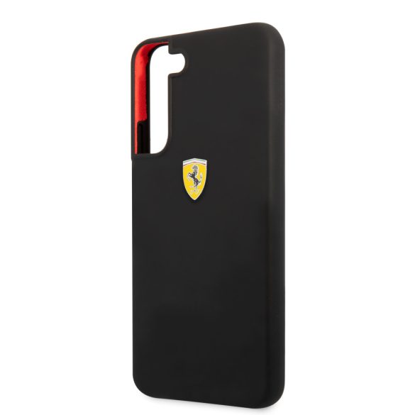 Ferrari Samsung Galaxy S22 Plus Liquid Silicone Metal Logo (FESSIHCS22MBK) hátlap, tok, fekete