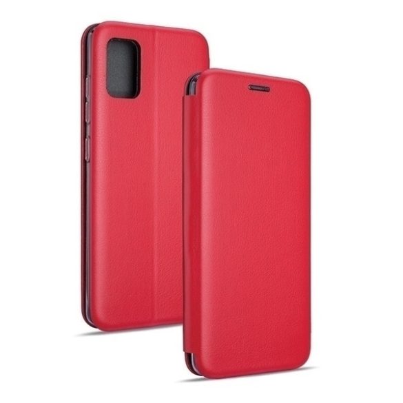 Smart Diva Samsung Galaxy A20s oldalra nyíló tok, piros
