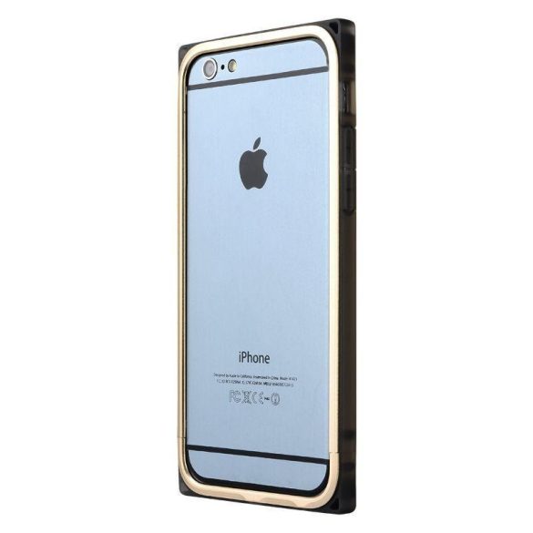 Baseus Rigid Soft Frame iPhone 6 keret, tok, arany-fekete