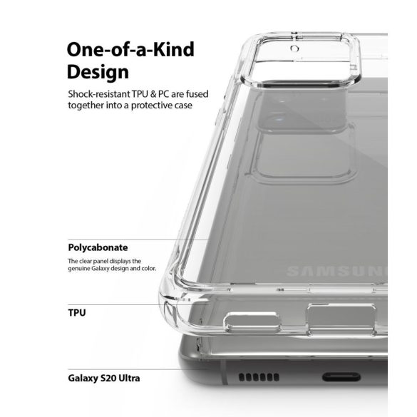 Ringke Fusion Samsung Galaxy S20 Ultra hátlap, tok, átlátszó