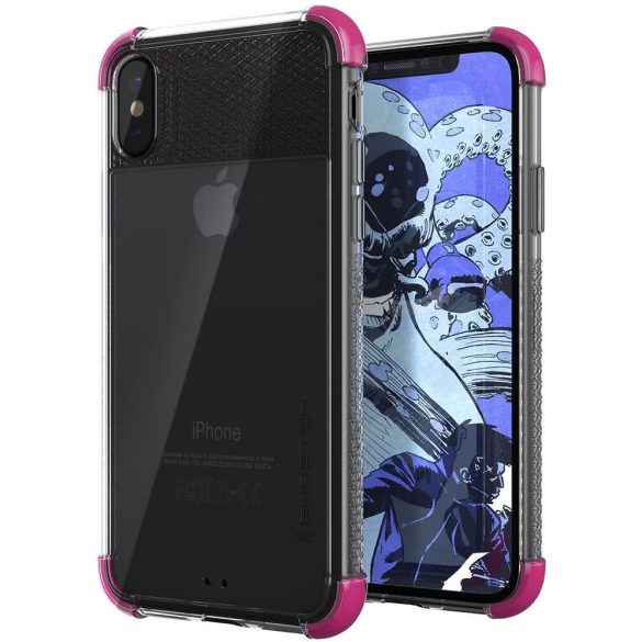 GHOSTEK iPhone X/Xs Covert 2 ütésálló hátlap, tok, rózsaszín