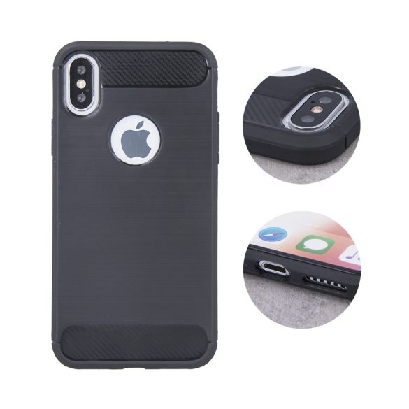 Simple Black Case iPhone 6/6S szilikon hátlap, tok, fekete