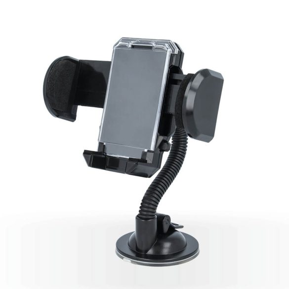 Setty flexibilis, univerzális, autós telefon tartó	, fekete