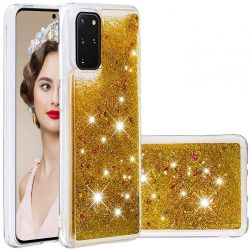 Liquid Glitter Samsung Galaxy A6 (2018) hátlap, tok, arany