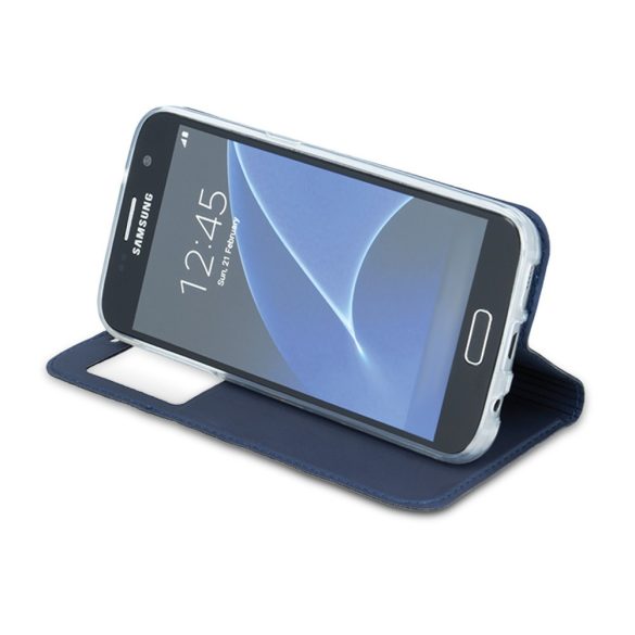 Smart Look Samsung Galaxy A6 (2018) oldalra nyíló tok, sötétkék