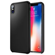 iPhone X/Xs Matt TPU szilikon hátlap, tok, fekete