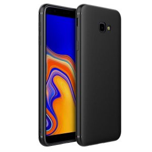 Samsung Galaxy J4 (2018) Matt TPU szilikon hátlap, tok, fekete