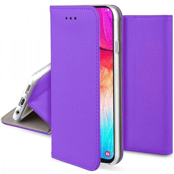 Smart Magnet Samsung Galaxy A7 (2018) oldalra nyíló tok, lila