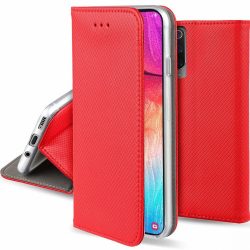   Smart Magnet Samsung Galaxy J4 Plus (2018) oldalra nyíló tok, piros
