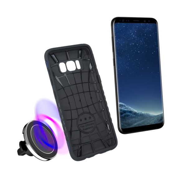 Defender Magnetic Case Samsung Galaxy J3 (2017) ütésálló hátlap, tok, sötétkék