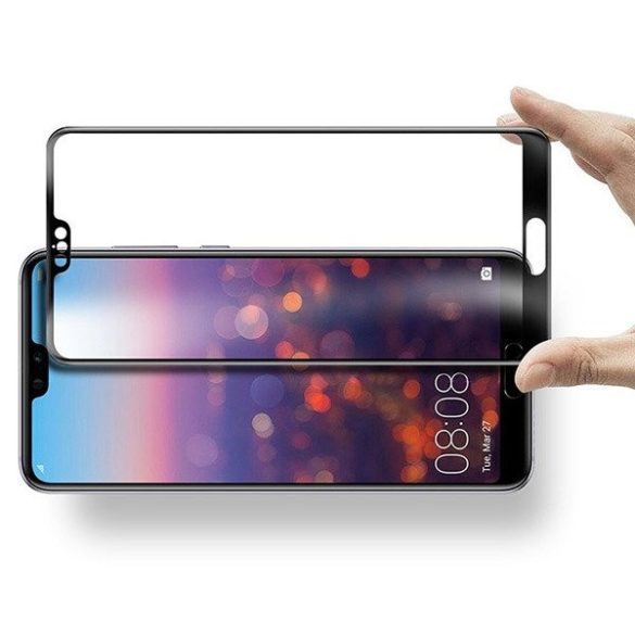 Forever Huawei P20 Pro 5D Full Glue teljes kijelzős edzett üvegfólia (tempered glass) 9H keménységű, fekete