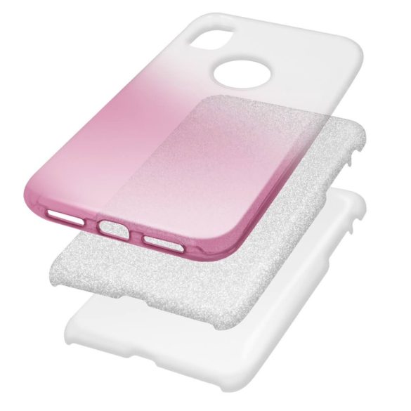 Gradient Glitter 3in1 Case Samsung Galaxy S10e hátlap, tok , rózsaszín