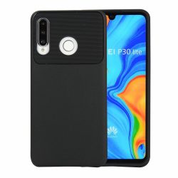 Huawei P30 Lite Matt TPU szilikon tok, fekete