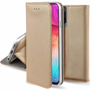 Smart Magnet Huawei P30 Lite oldalra nyíló tok, arany