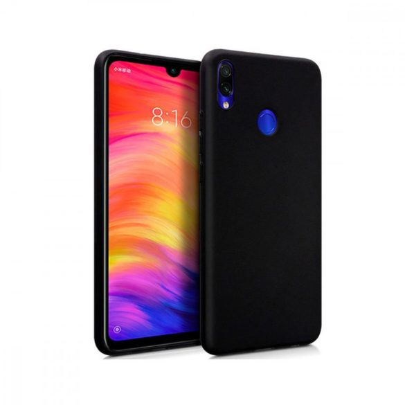 Xiaomi Redmi Note 7 Soft Matt TPU szilikon tok, fekete