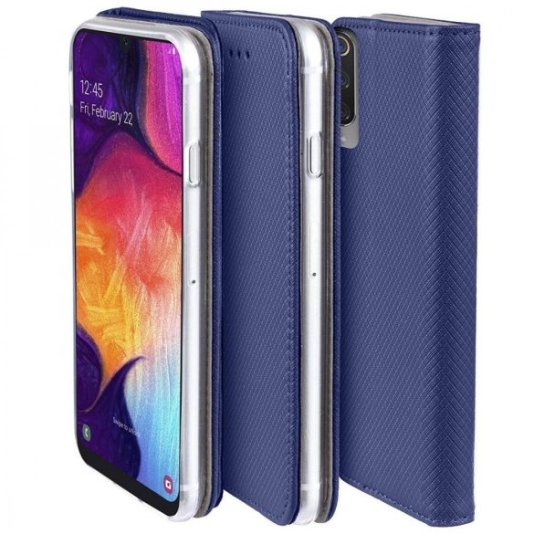 Smart Magnet Samsung Galaxy M30 oldalra nyíló tok, sötétkék